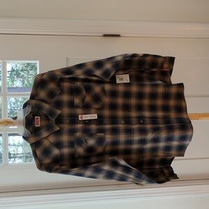 Wrangler Slim Untuck Fit Stretch Plaid Western Shirt